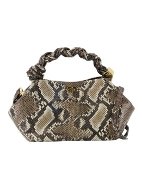 Ganni Rhinestone-Strass Bag With Braided Handle Bucket Bag