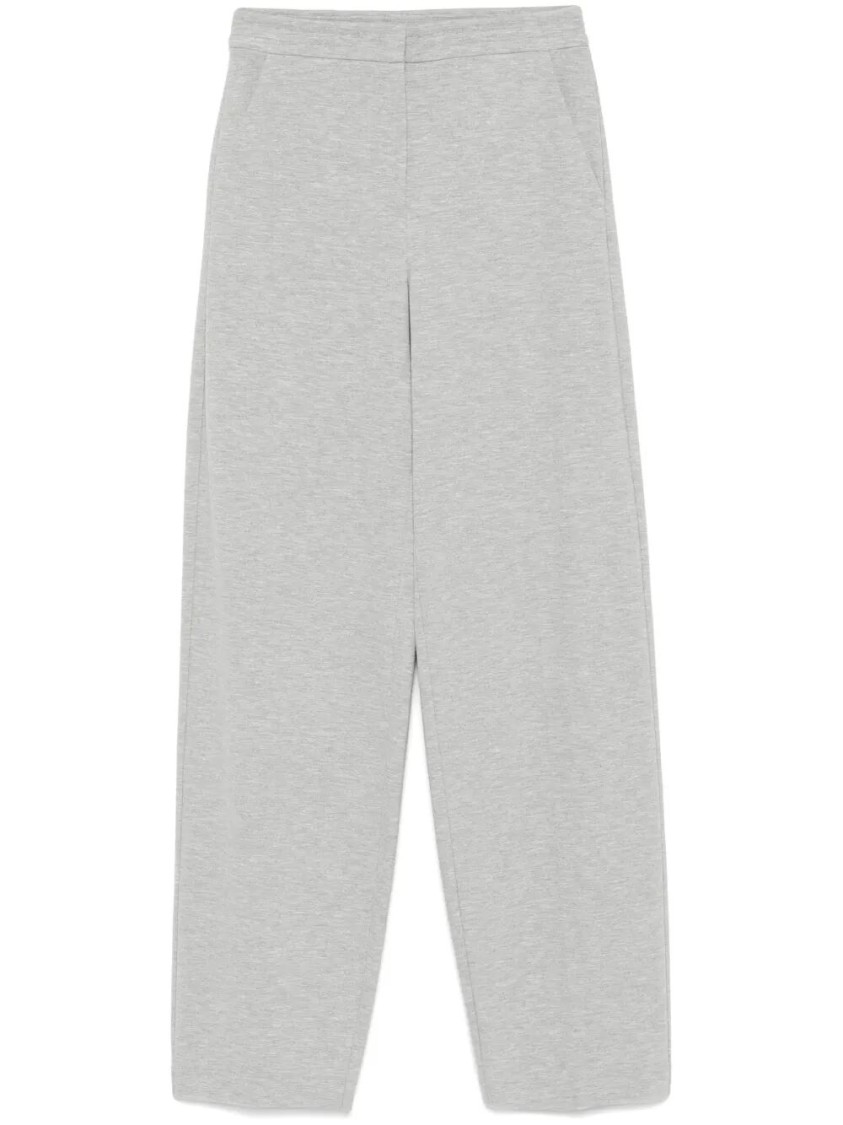 Patrizia Pepe Wide-leg Pants With Clean Waistband In Gray