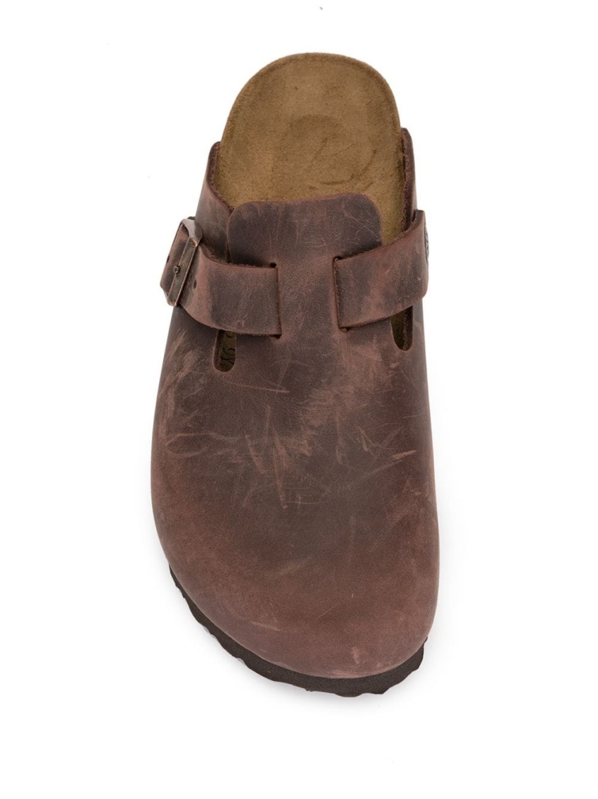 Birkenstock Boston Bs Narrow Leather Clog In Animal Print