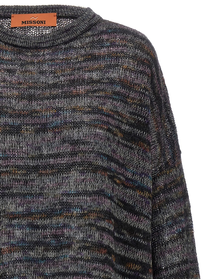 Missoni Tie-dye Pattern Knit Sweater In Gray