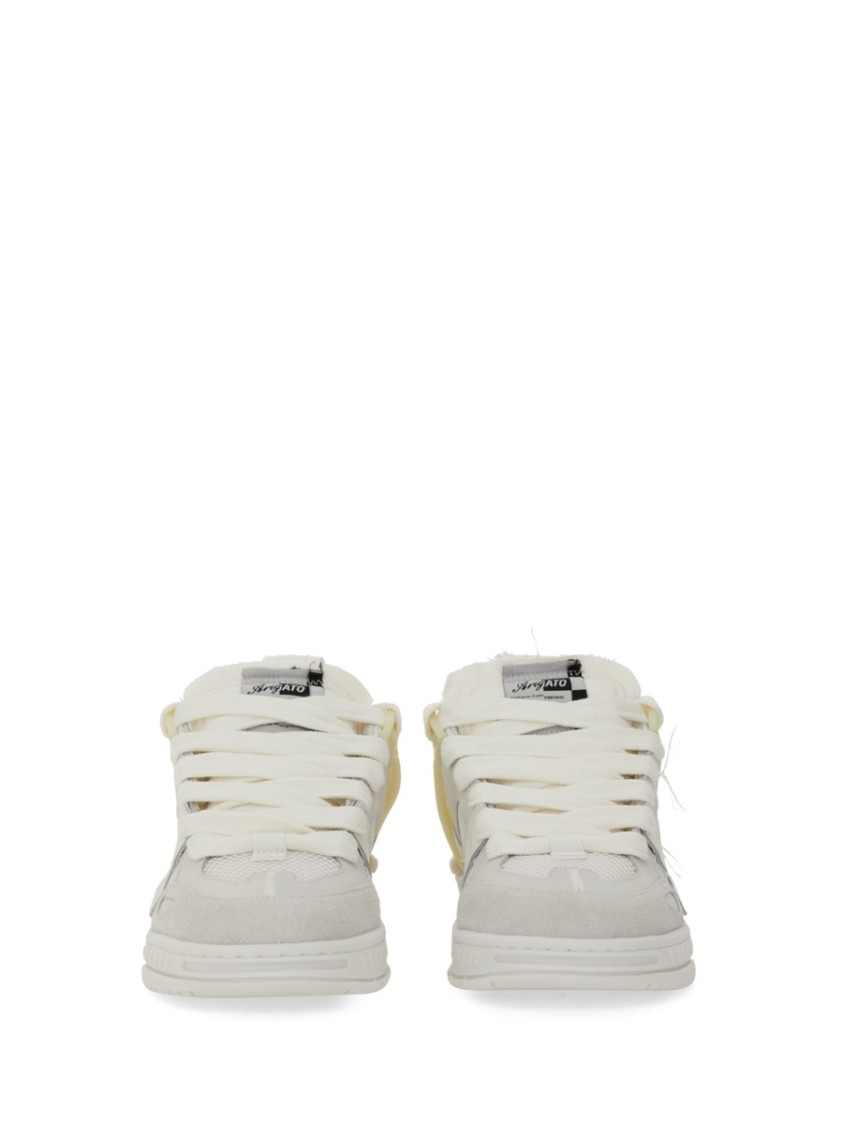 Axel Arigato Area Patchwork Low-top Sneakers In Grey