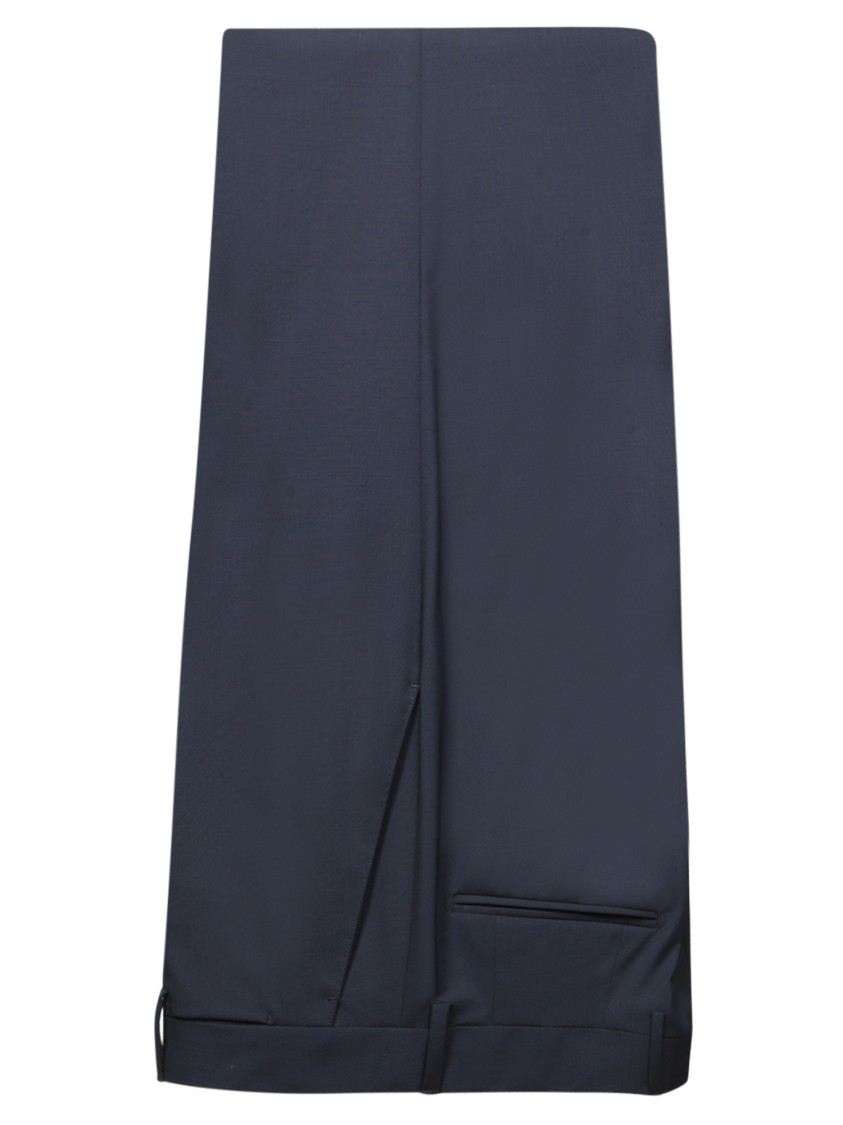 Lardini Micro-textured Blue Suit With Tailored Jacket In Blue