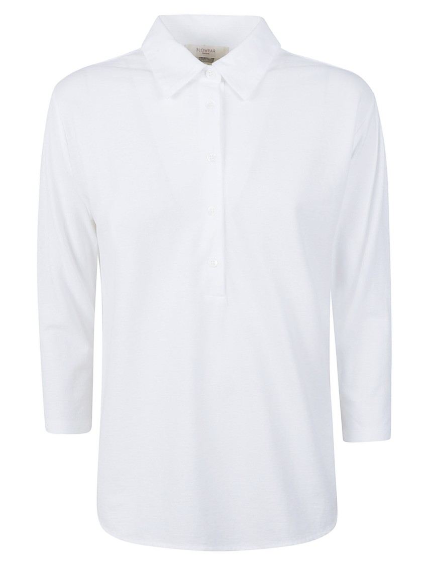 Zanone Relaxed Fit Cotton Shirt With Classic Collar In White