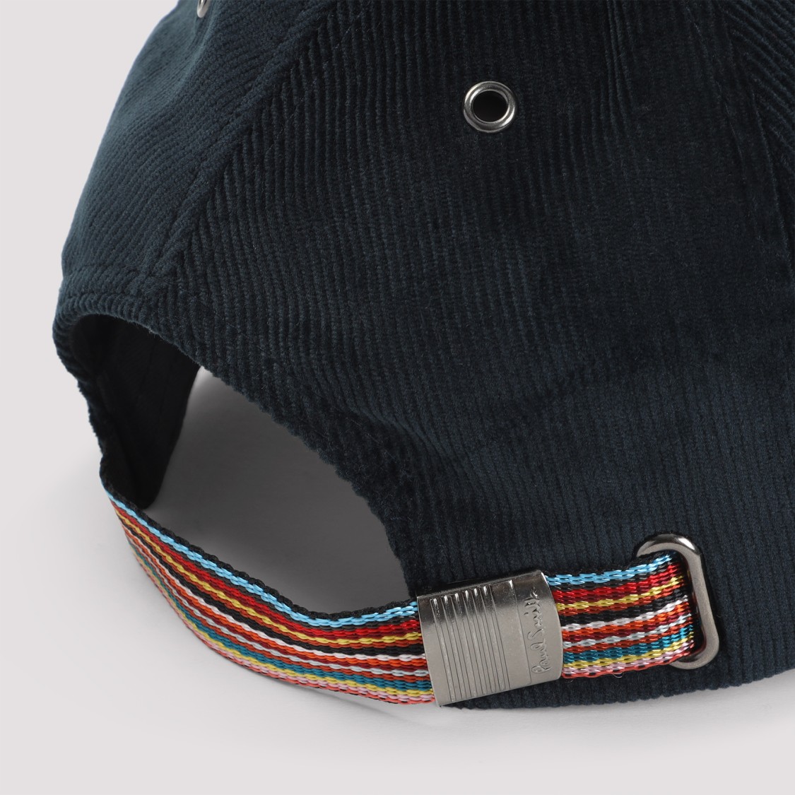 Paul Smith Soft Cotton Blend Cap With Textured Corduroy Finish In Green
