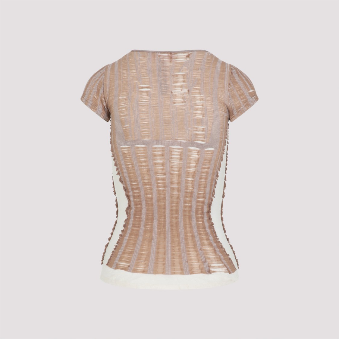 Diesel Contoured Knitwear Top With Modern Aesthetic In Neutrals