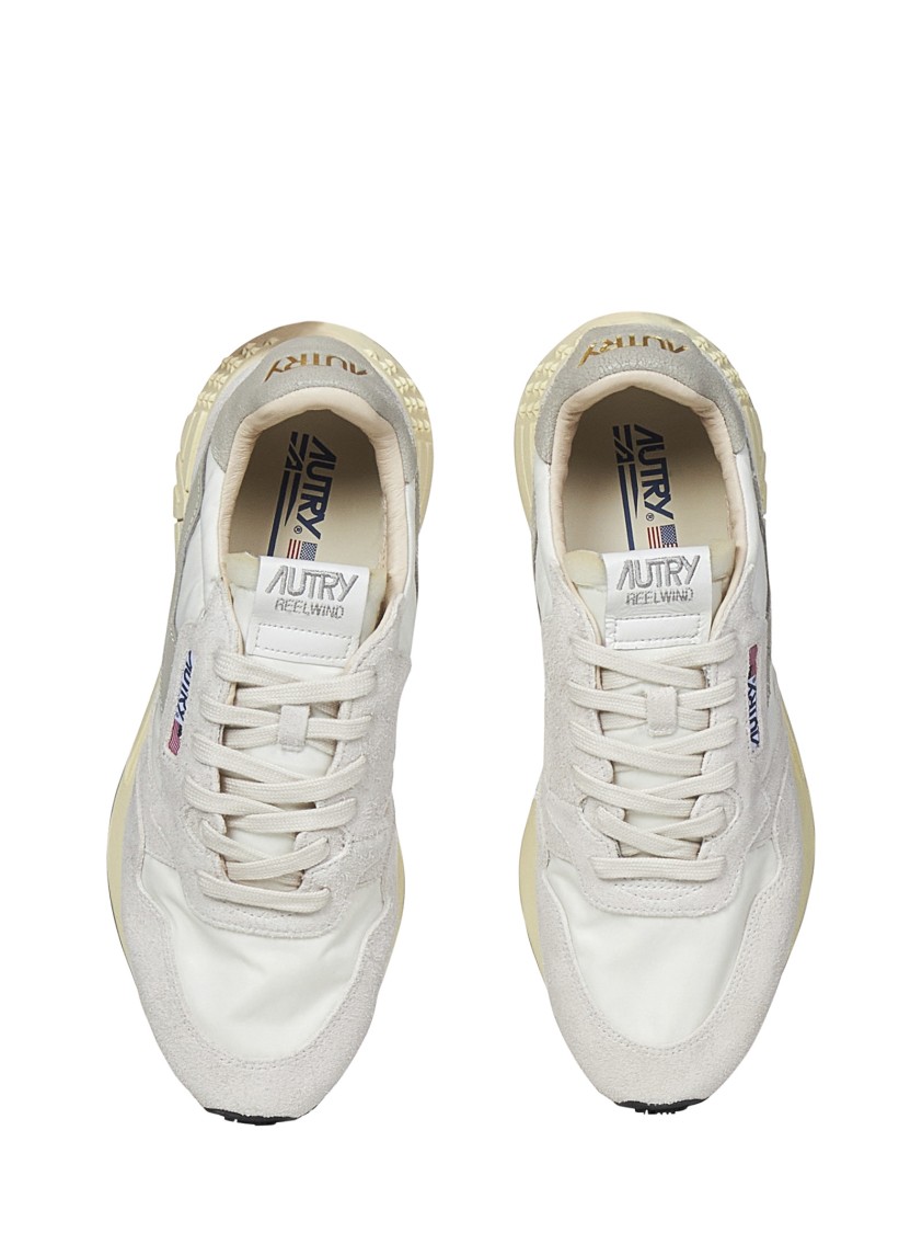 Autry Reelwind Sneakers In Gray With Suede In Neutrals