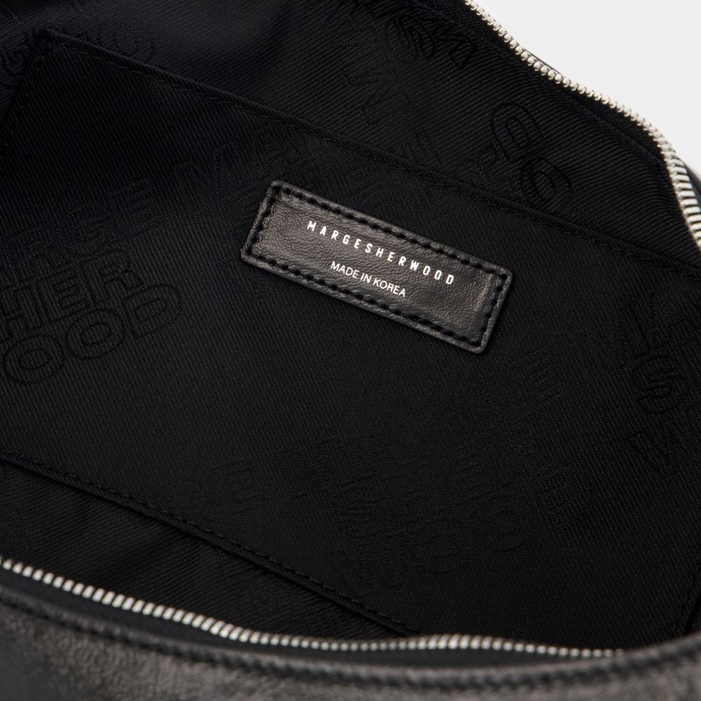 Shop Margesherwood Large Shoulder Bag - Leather - Black