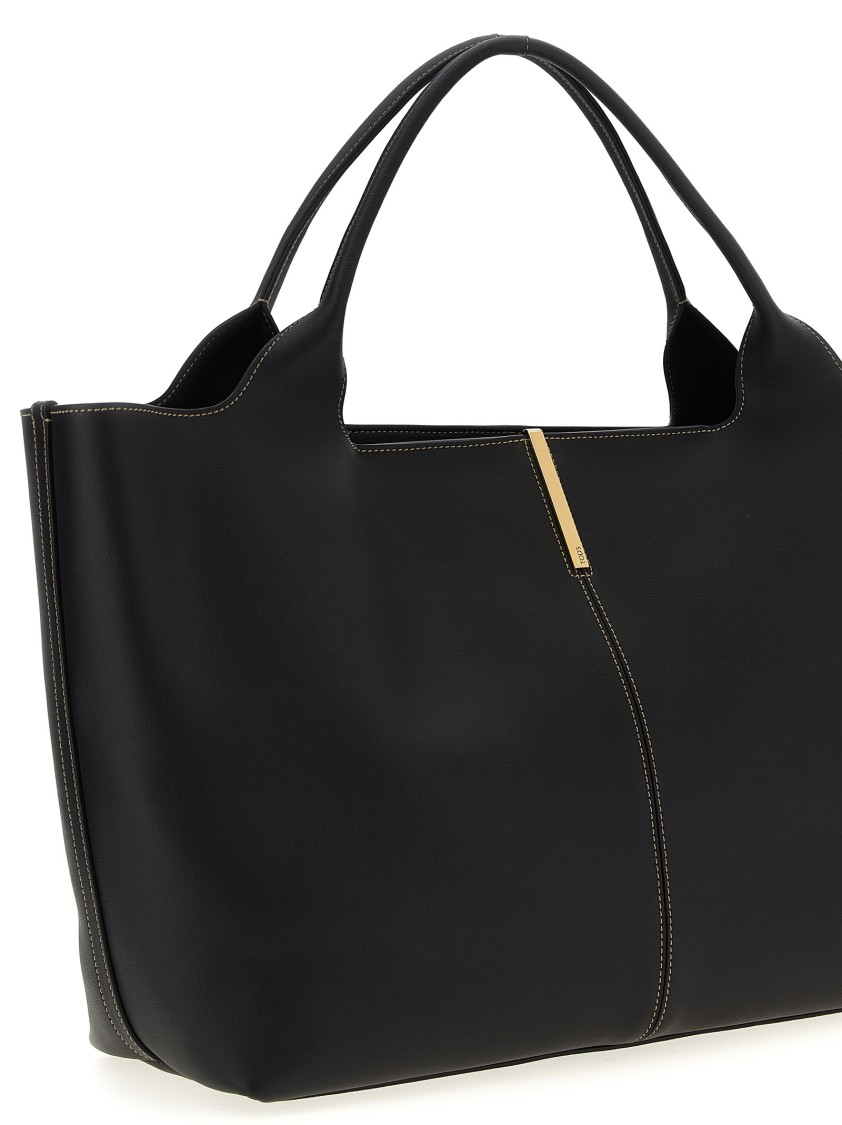 Tod's Medium 'ebr' Shopping Bag In Black