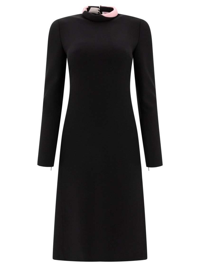 Pucci A-line Mini Dress With Contrasting Collar In Black