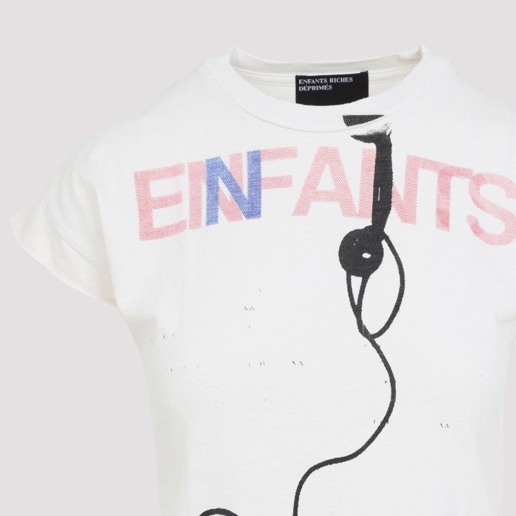 Tシャツ・カットソー Enfants Riches Deprimes Faded White Cotton Forget To Answer Enfants Riches Deprimes Faded White Cotton Forget To Answer