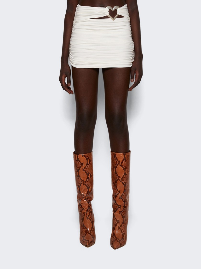 AREA AREA HEART RUCHED MINI SKIRT