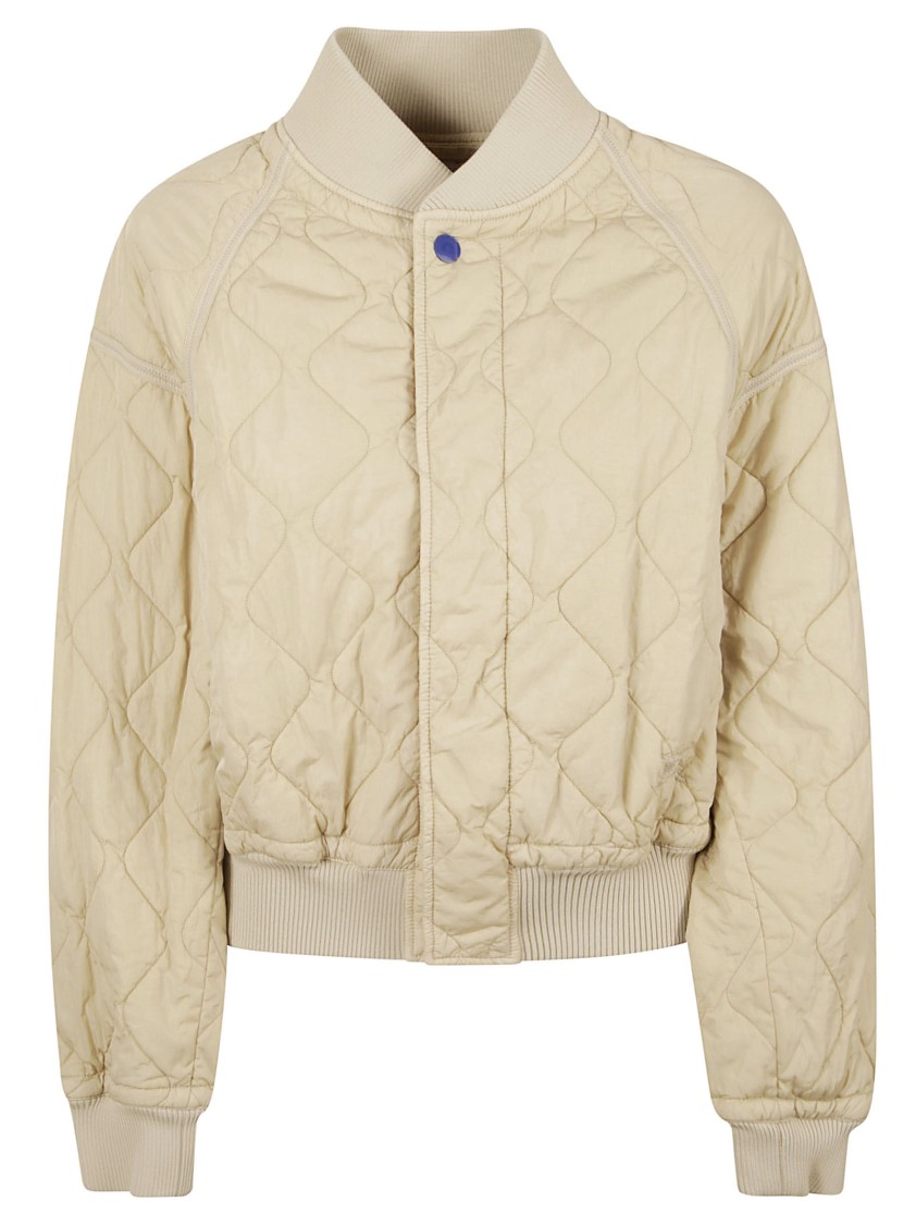 Burberry Quilted Jacket With Relaxed Fit In Neutral