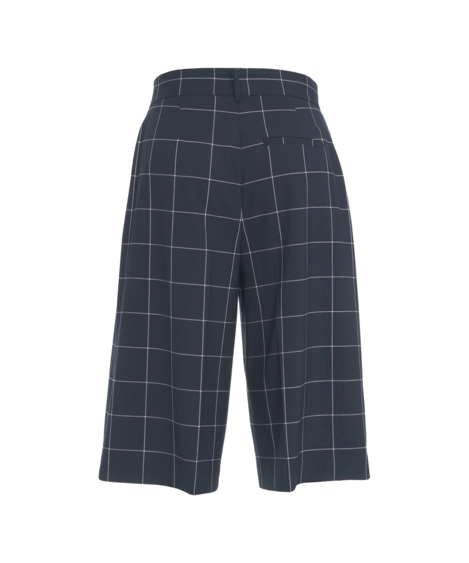 Liu •jo Liu Jo Pleated Bermuda Shorts With All-over Check Pattern
