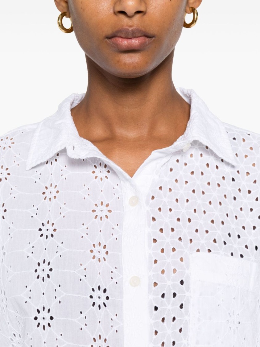 Shop Polo Ralph Lauren Eyelet-detail Short-sleeve Shirt And Shorts Set