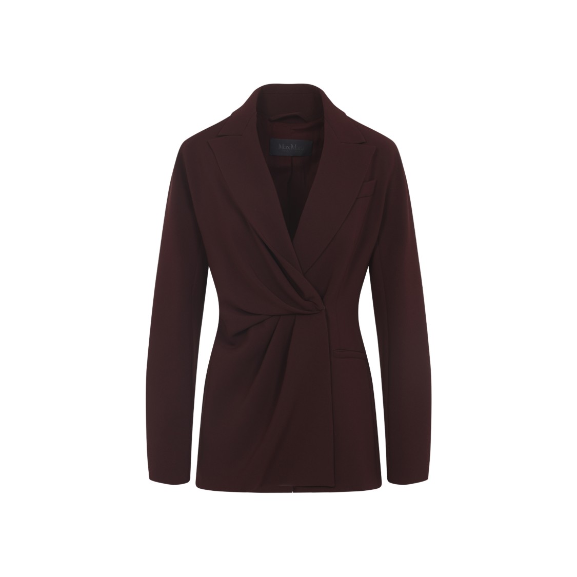 Max Mara Cherry Red Triacetate Alare Cady Jacket In Burgundy