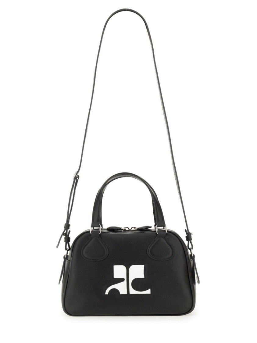 Courrèges "reedition" Bowling Bag In Black