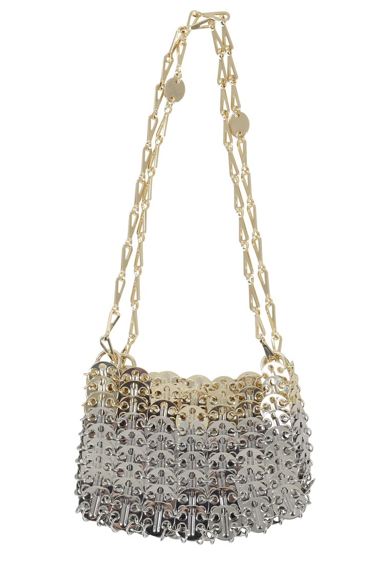 Rabanne 1969 Nano Skyl Handbag With Dual Handles In Gold