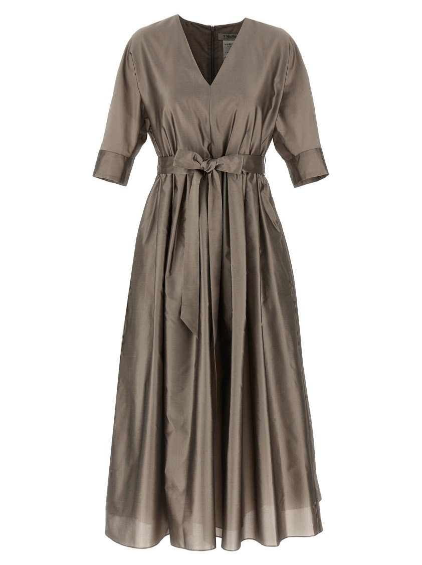Max Mara 'viola' Dress In Gray