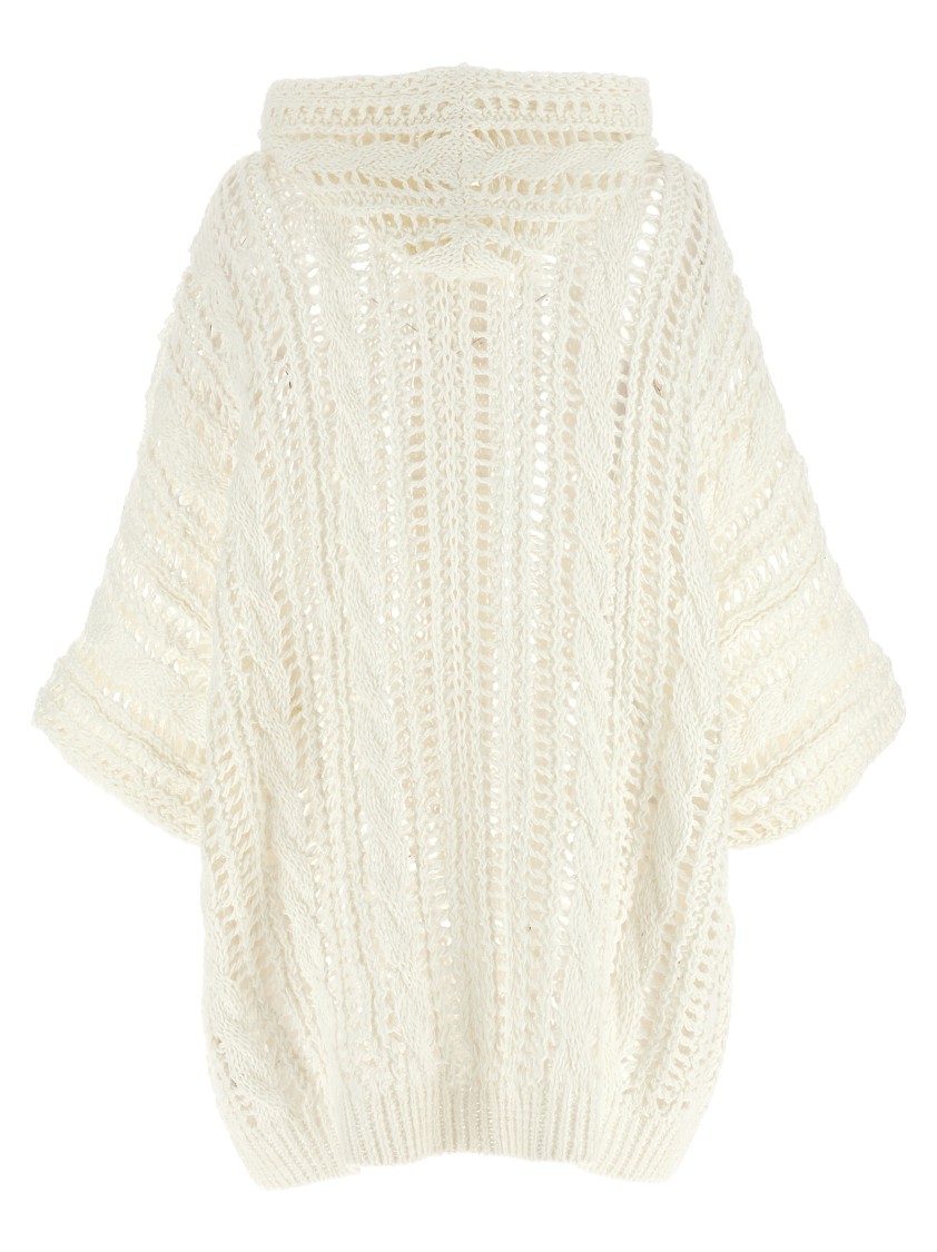 Brunello Cucinelli 'cable & Mesh' Cardigan