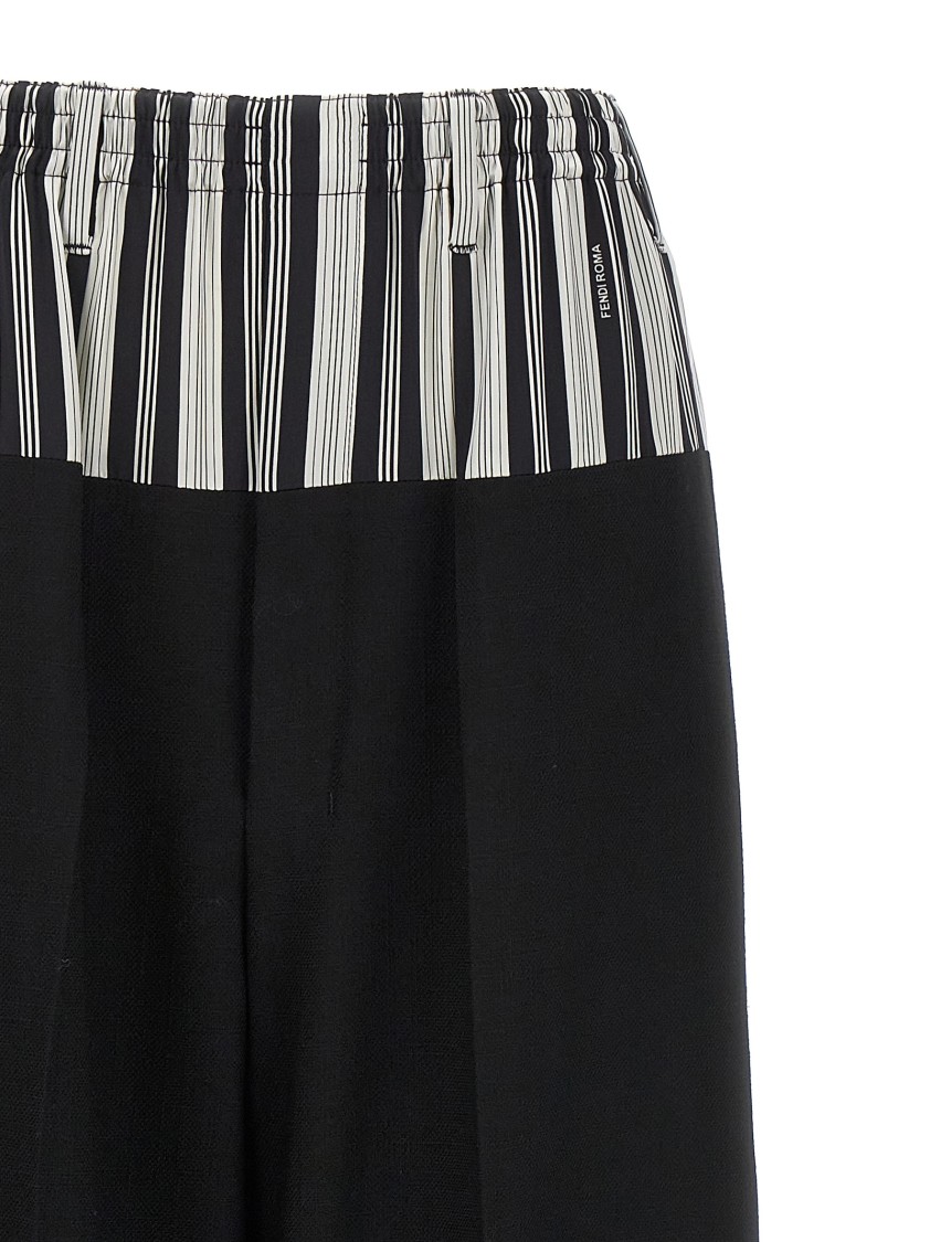 Fendi Basque Trompe L'oeil Pants In Black