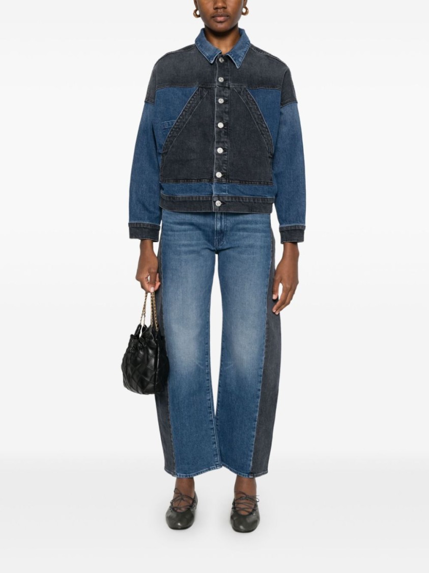 Mother The Half-pipe Flood Jeans In Blue