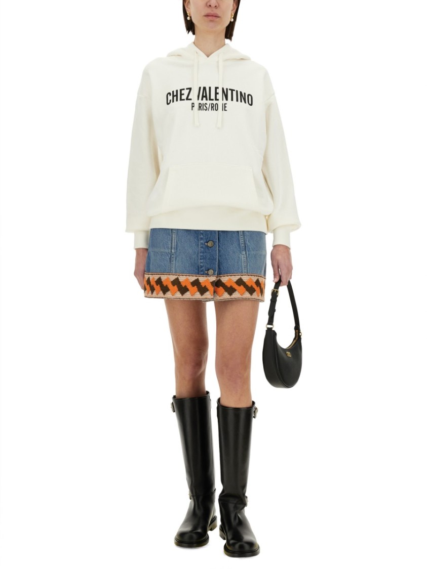 Valentino Garavani Cotton Hoodie With Print