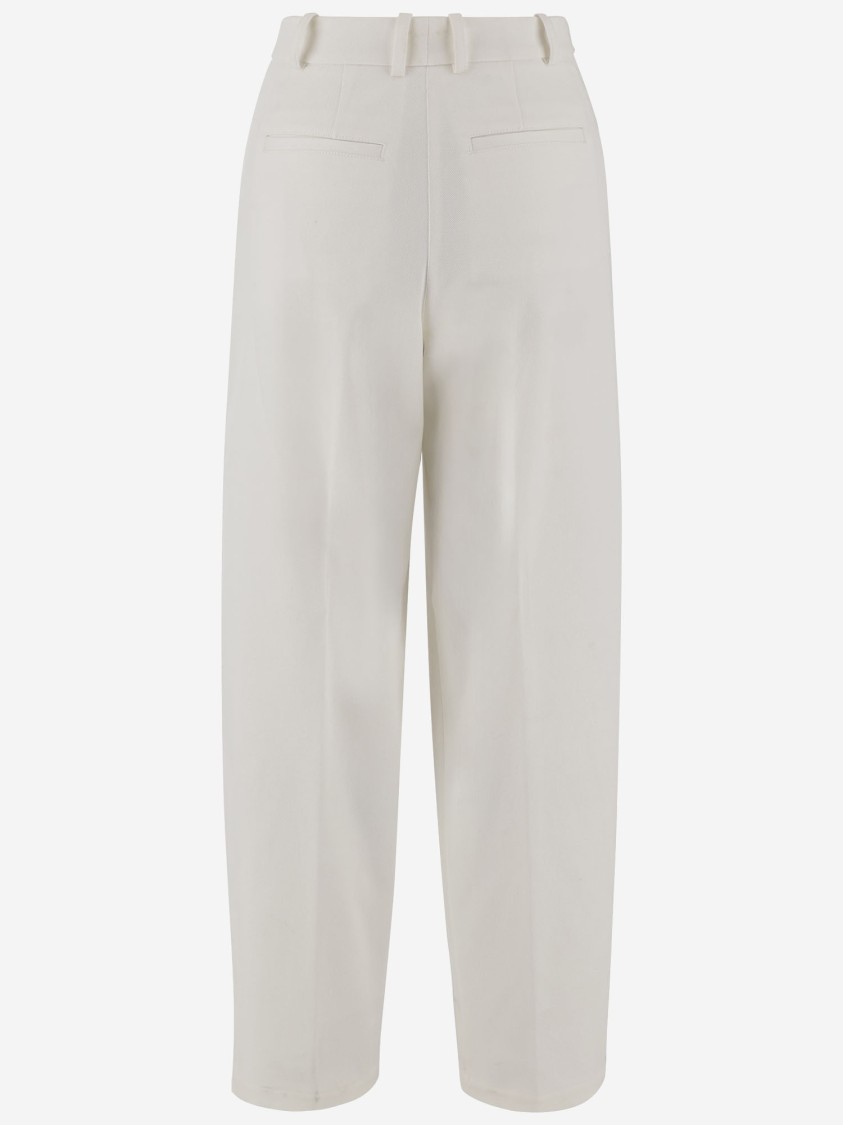 Shop Ql2 Stretch Cotton Pants In Grey