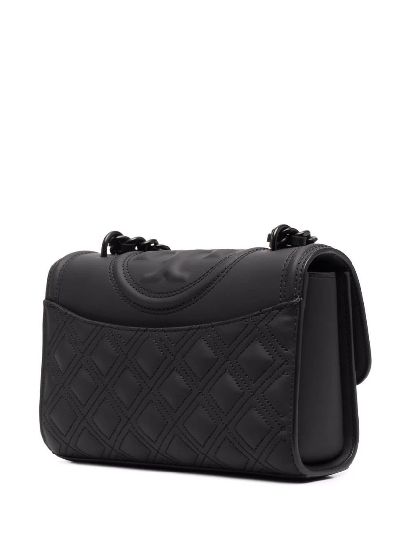 Tory Burch Fleming Matte Shoulder Bag In Black