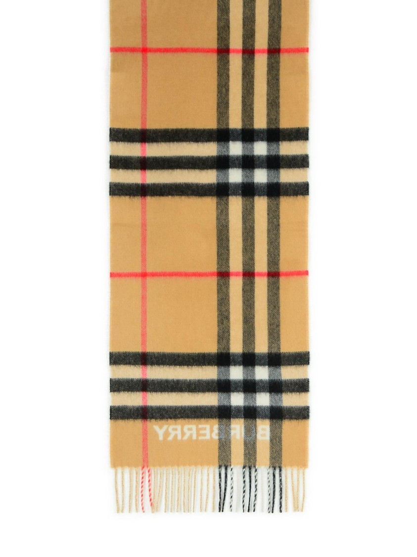 Burberry Beige Cashmere Mu Giant Scarf In Neutrals