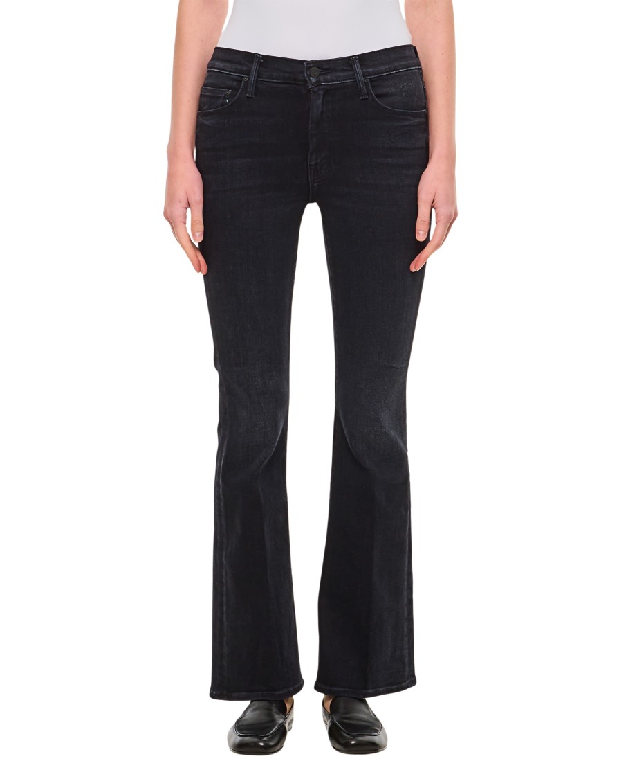 Mother The Weekender Fray Jeans Chip On My Shoulder In Black