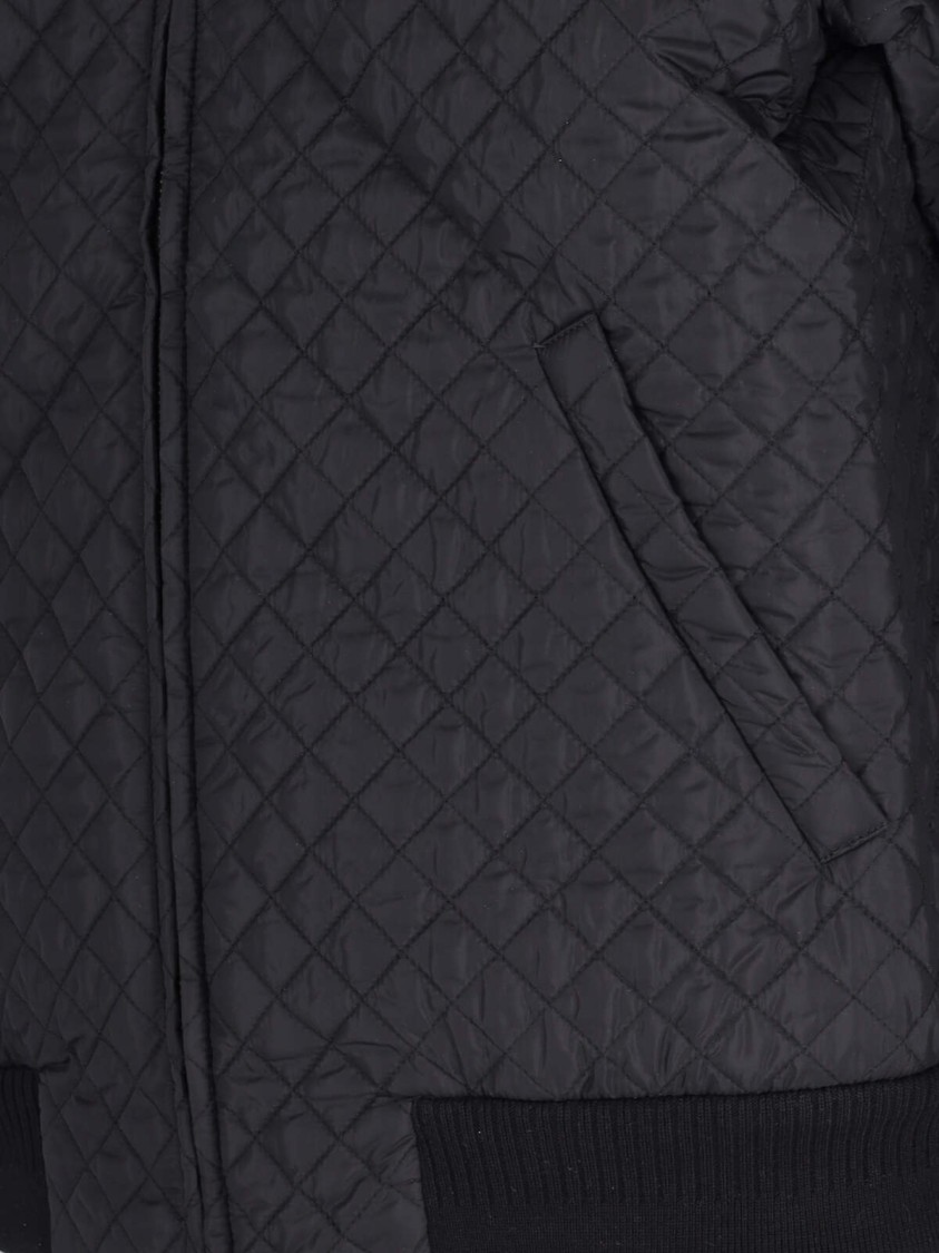 Random Identities Quilted Jacket With Ribbed Cuffs And Hem
