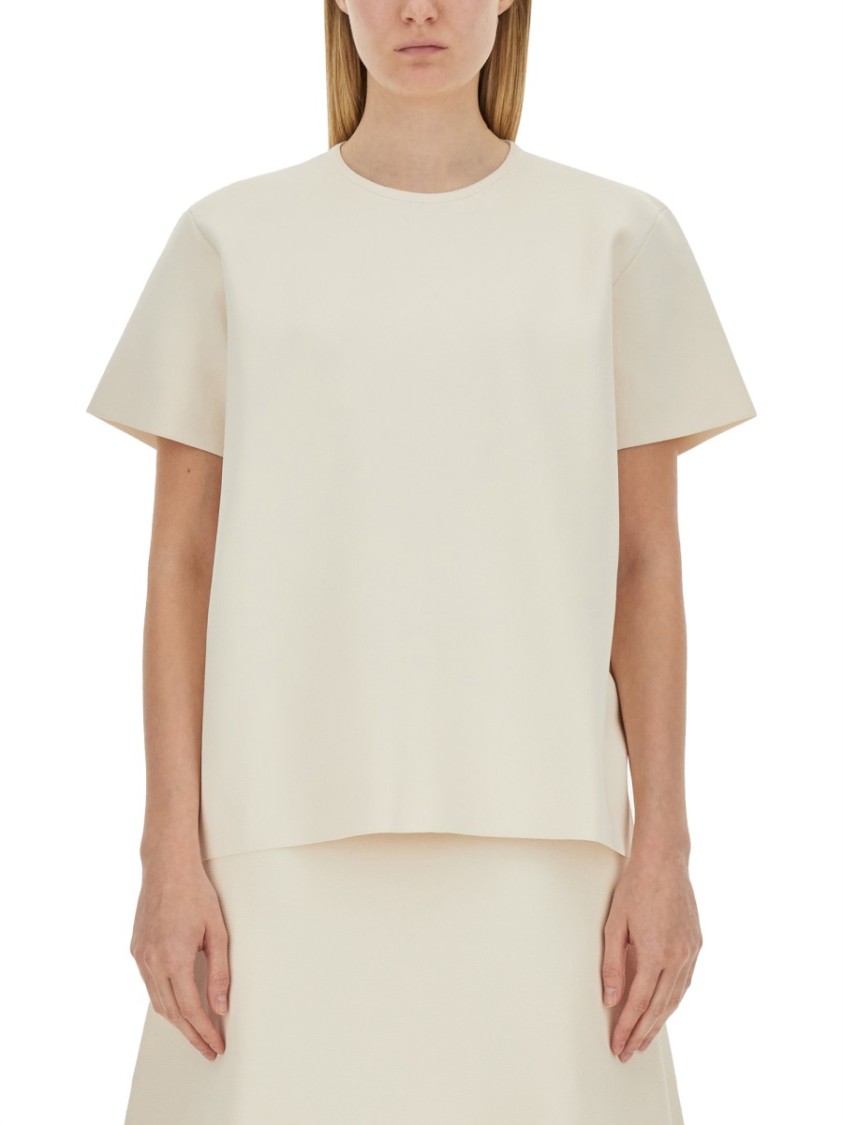 Jil Sander Boxy Fit T-shirt With Relaxed Silhouette In Neutrals