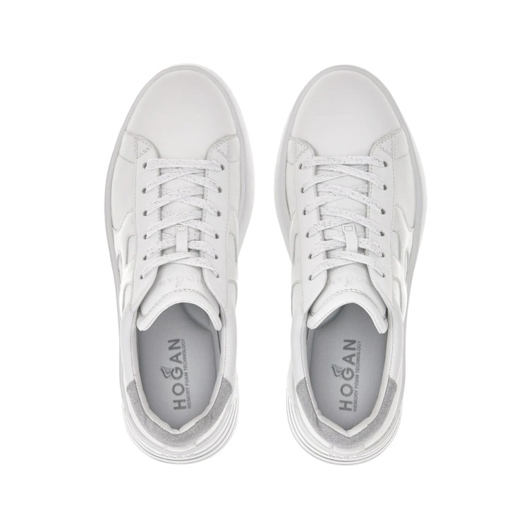 Hogan Minimalist White Leather Sneakers in White | THE LIST