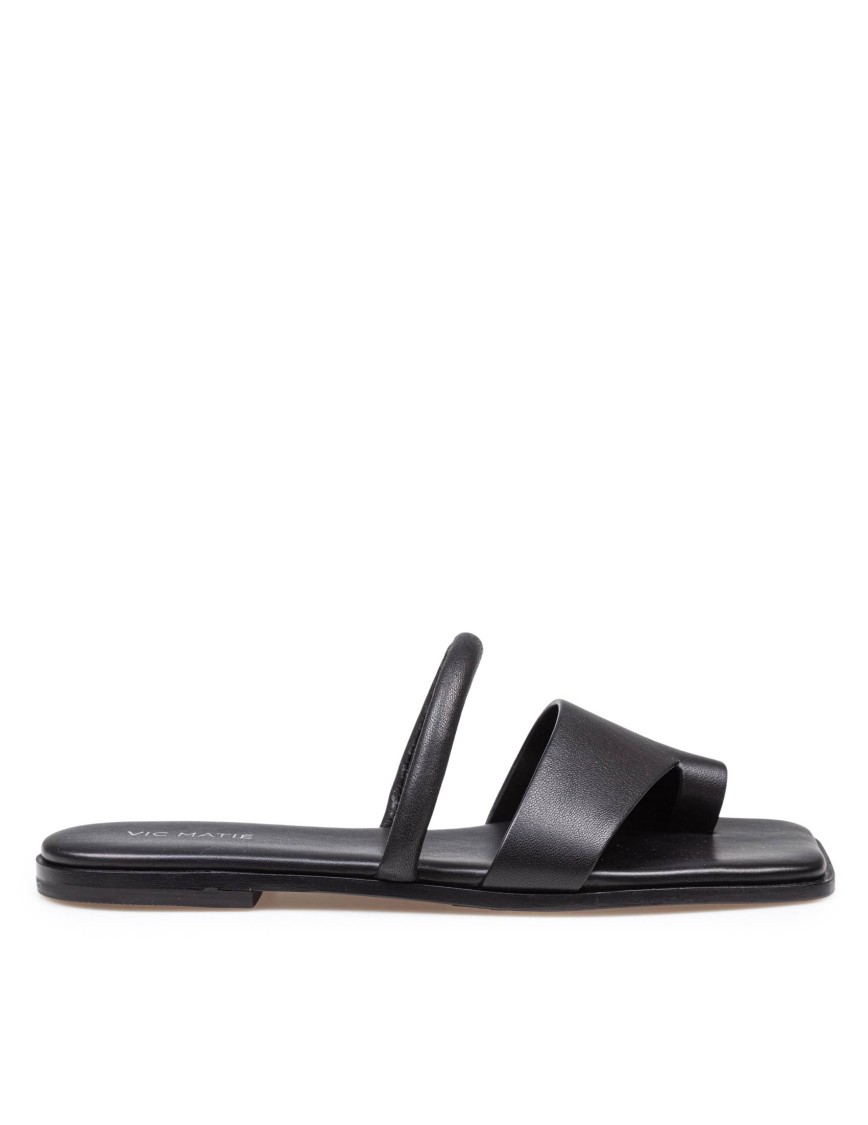 Vic Matie Vic Matié Single-finger Slipper In Calfskin Nappa In Black