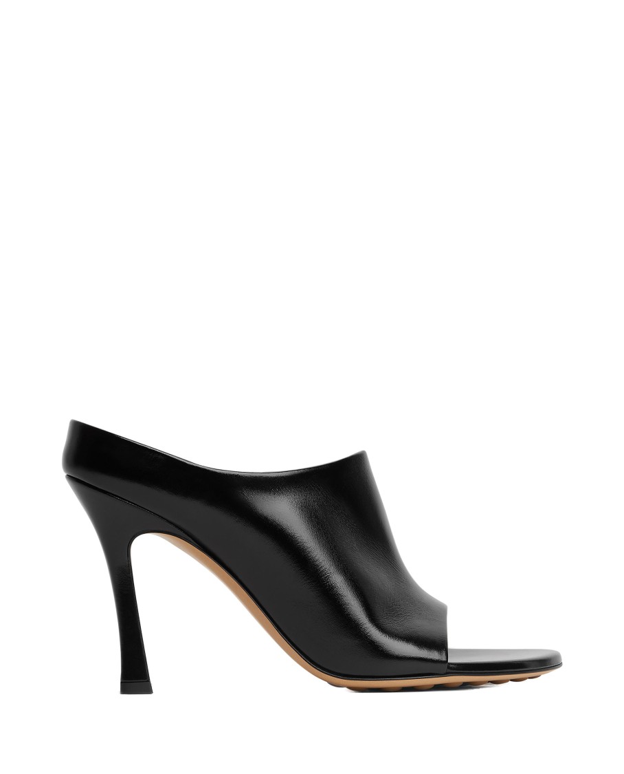 Bottega Veneta Pointed Leather Mule Sandals With 90mm Heel
