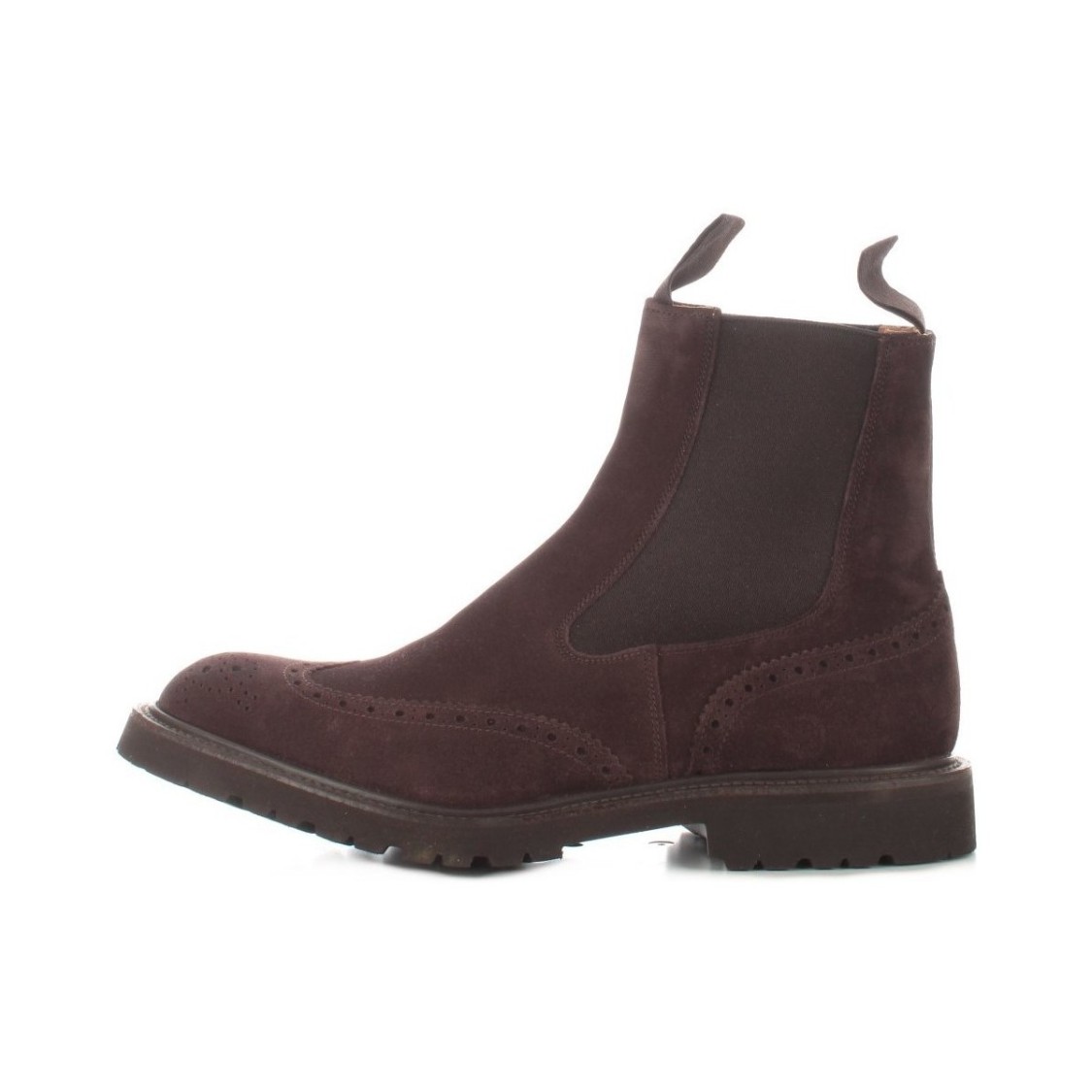TRICKER'S TRICKER'S COFFEE SUEDE TRICKERS BOOT WITH BROGUE DETAILING