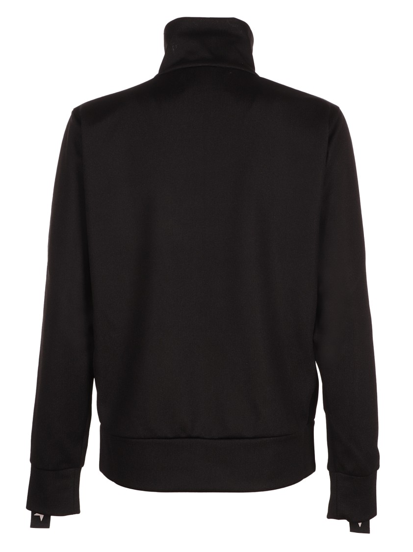 Golden Goose Deluxe Brand High-collar Sweatshirt With Star Detailing And Zipper In Black