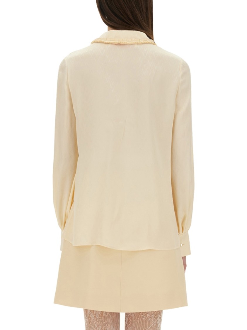 Valentino Garavani Cream Silk Shirt