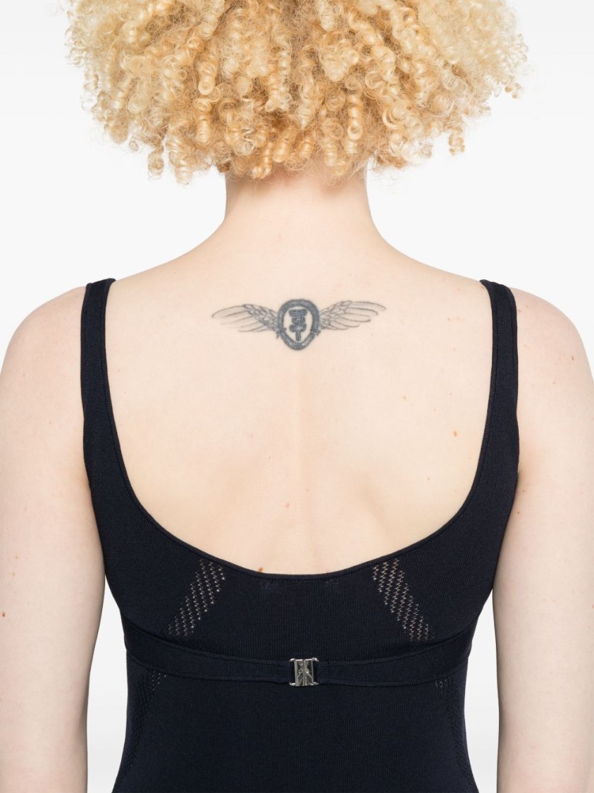 Shop Patrizia Pepe Fitted Mini Dress With Cut-out Detailing