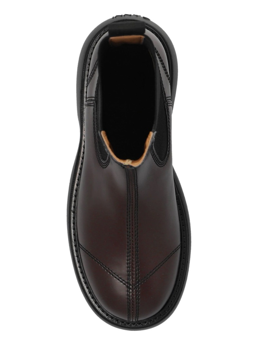 Ganni Everyday Mid Chelsea Boot In Brown