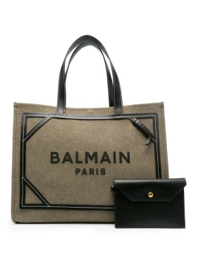 Balmain Track Shopper Bag - Raffia - Neutral Tote Bag | THE LIST