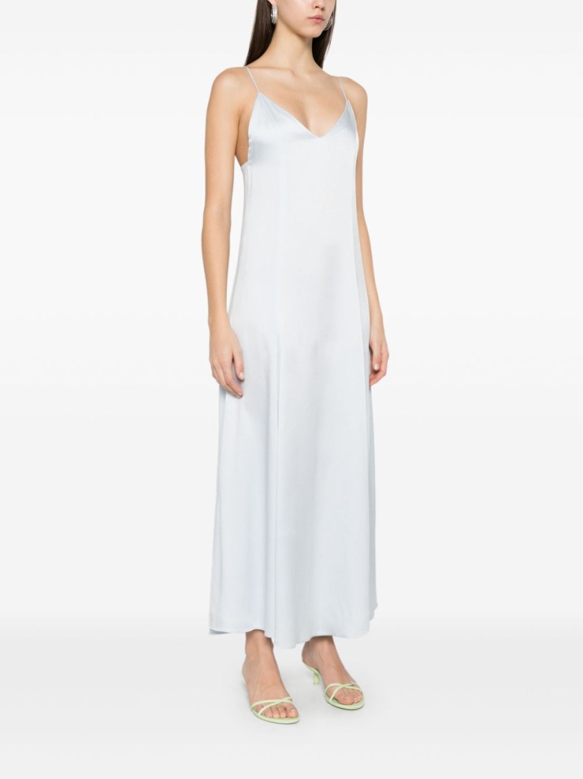 Shop Forte Forte Light Blue Flowing Maxi Dress