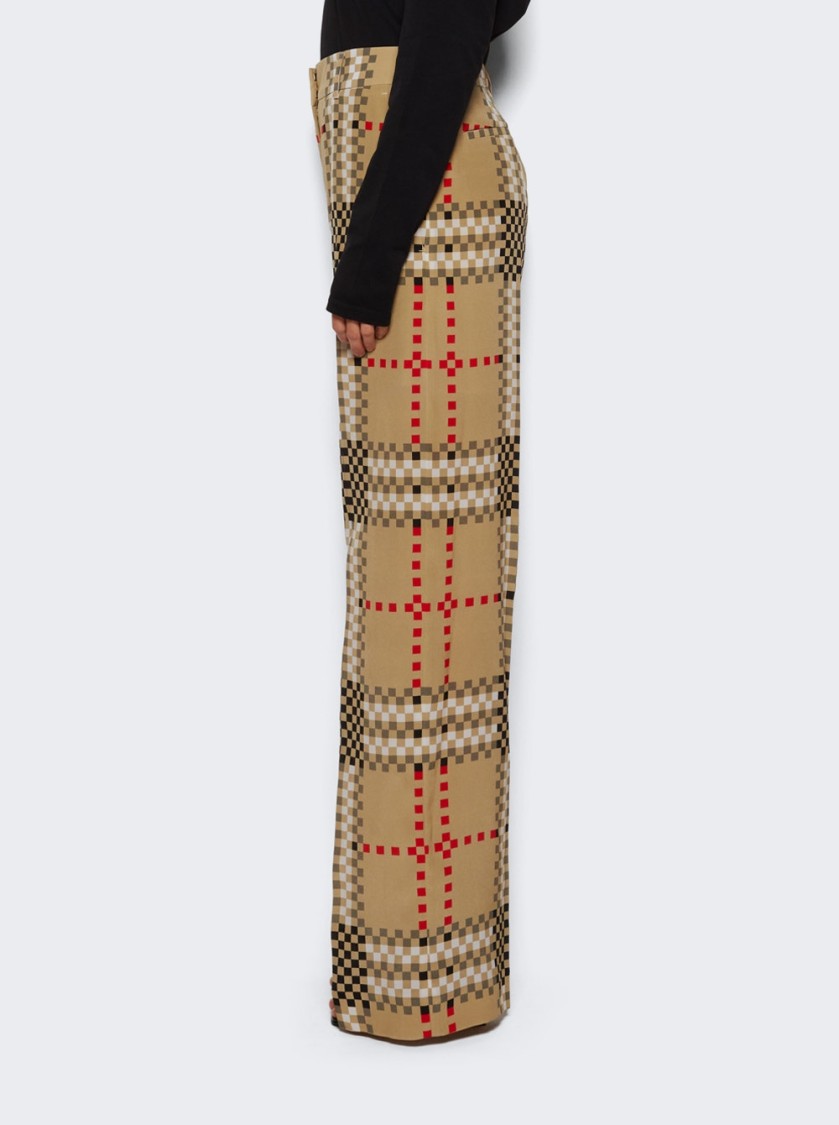 Burberry Vintage Check Trousers In Neutrals