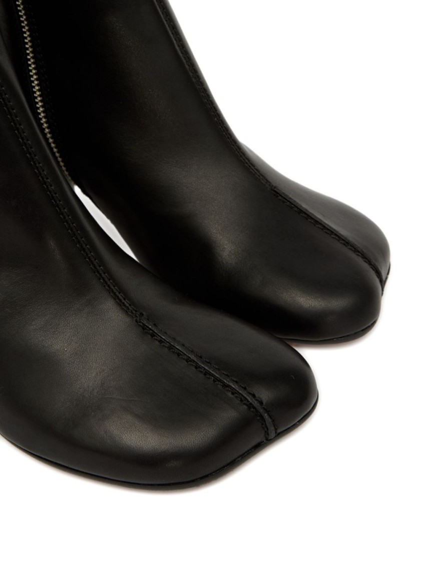 Mm6 Maison Margiela Mm6 By Maison Margiela Ankle Boots With Distinctive Seam Detail And Block Heel In Black
