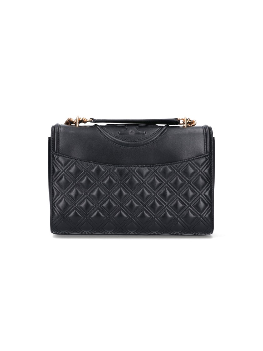 Tory Burch "fleming" Convertible Crossbody Bag – Black In Black