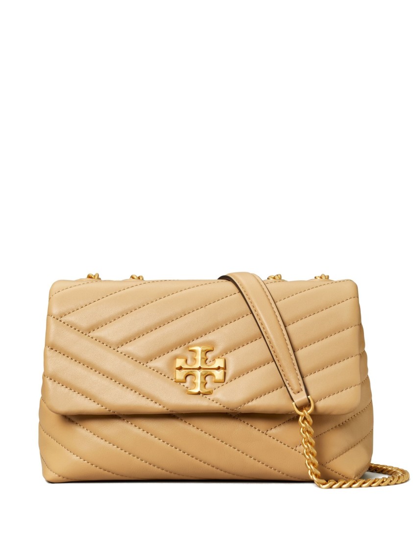 Tory Burch Kira Chevron Small Convertible Leather Shoulder Bag In Neutral