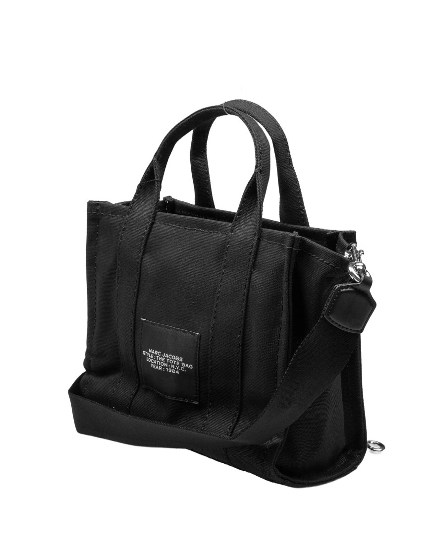 Shop Marc Jacobs Black Canvas "the Small" Bag
