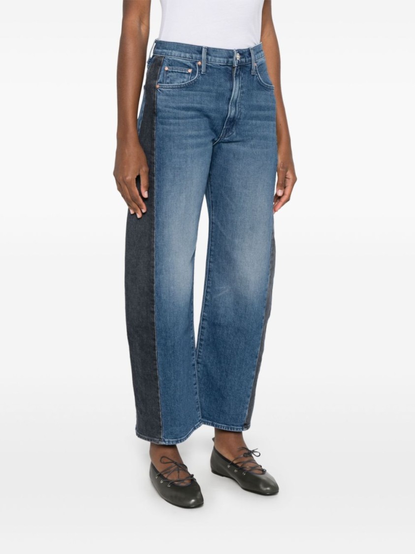 Mother The Half-pipe Flood Jeans In Blue