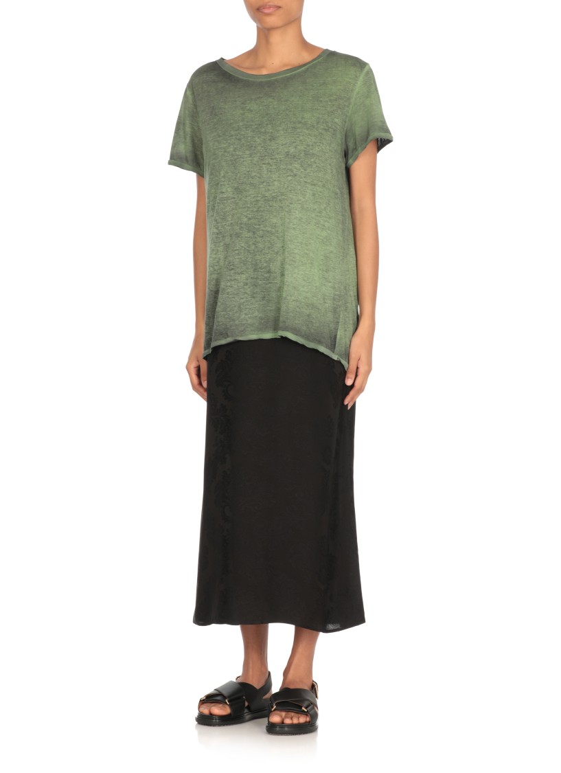 Shop Avant Toi Green Cotton T-shirt