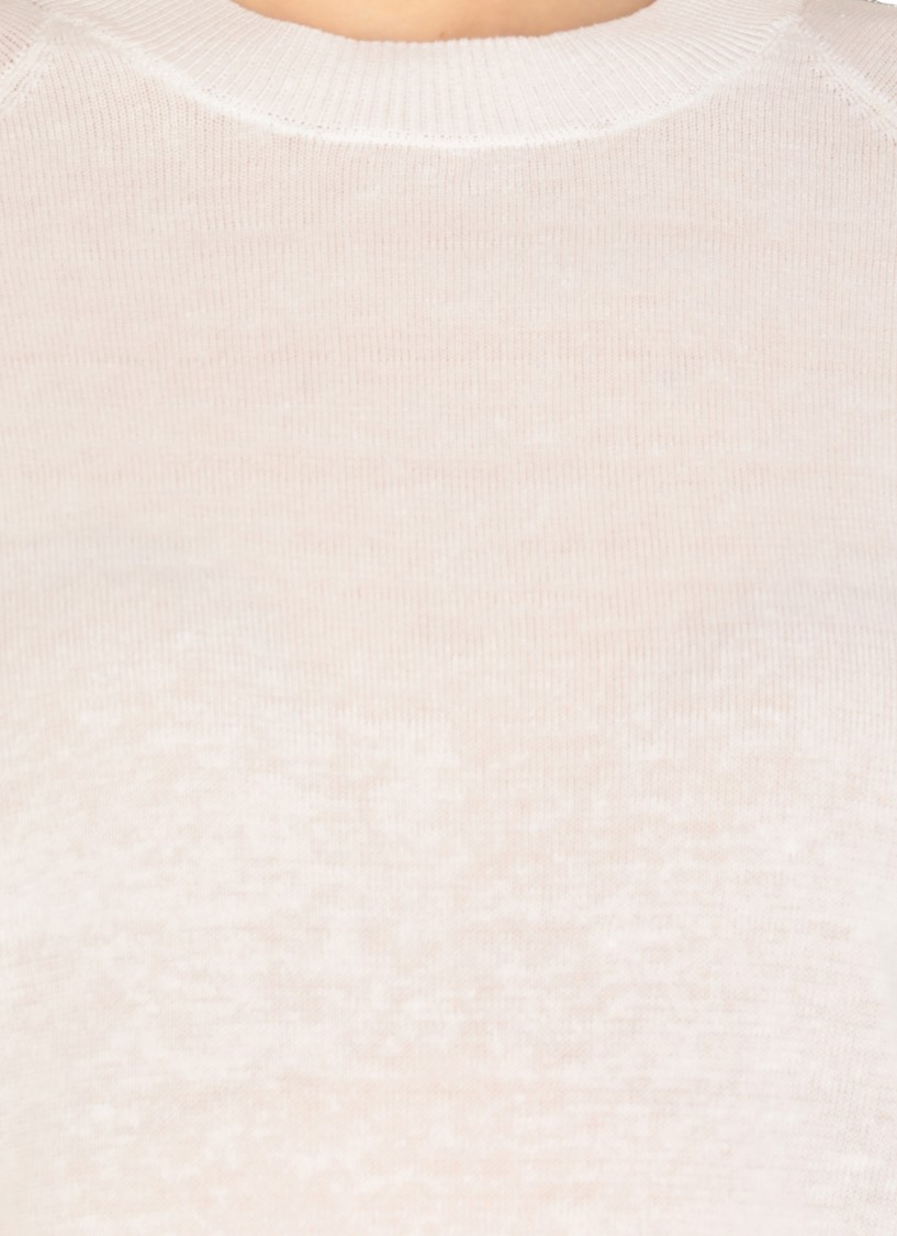 Peserico White Linen And Cotton Sweater